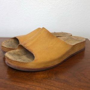 kork-ease tutsi leather slide on sandals